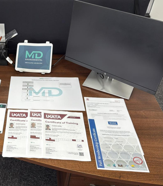 Get In touch, Asbestos Survey MD Environmental Services UK