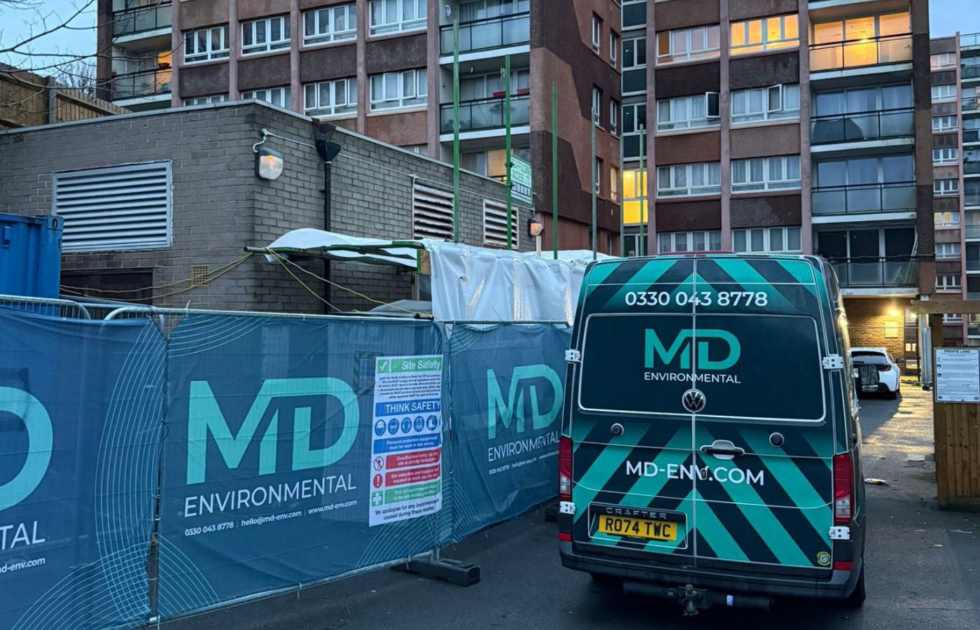 Boiler Room Thermal Insulation Residue Removal & Encapsulation MD Environmental Services UK